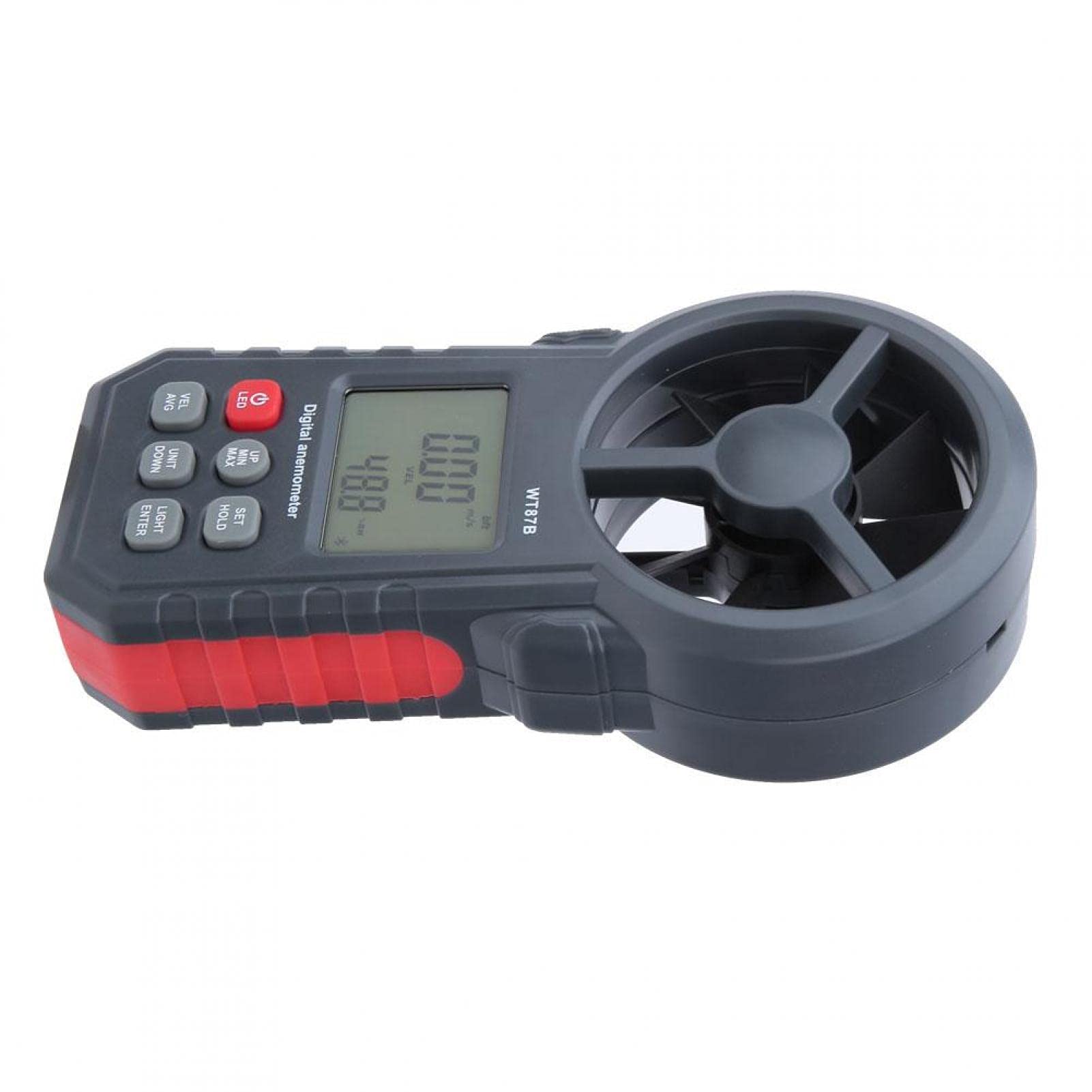 Cyfrowy anemometr Wewnętrzna/zewnętrzna bezprzewodowa stacja pogodowa Wt87b Przenośny przenośny USB Miernik cyfrowy Bluetooth Tester prędkości powietrza do wędkowania i polowania