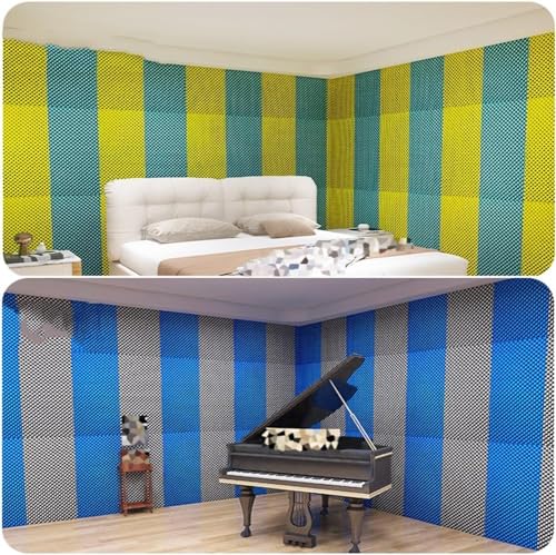 Tapis insonorisant en mousse de théâtre et de studio auto-adhésive bleu 2cm