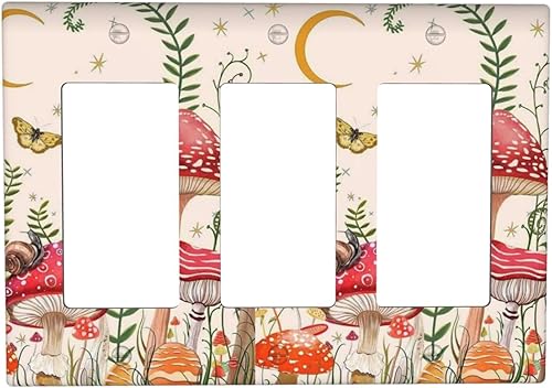 Miniatura 94 de Cubiertas de Interruptor de Luz de 1 Pandilla Bosques Animales Flores Hierba Árboles Placa de Pared Decorativa Interruptor Eléctrico para Decoración