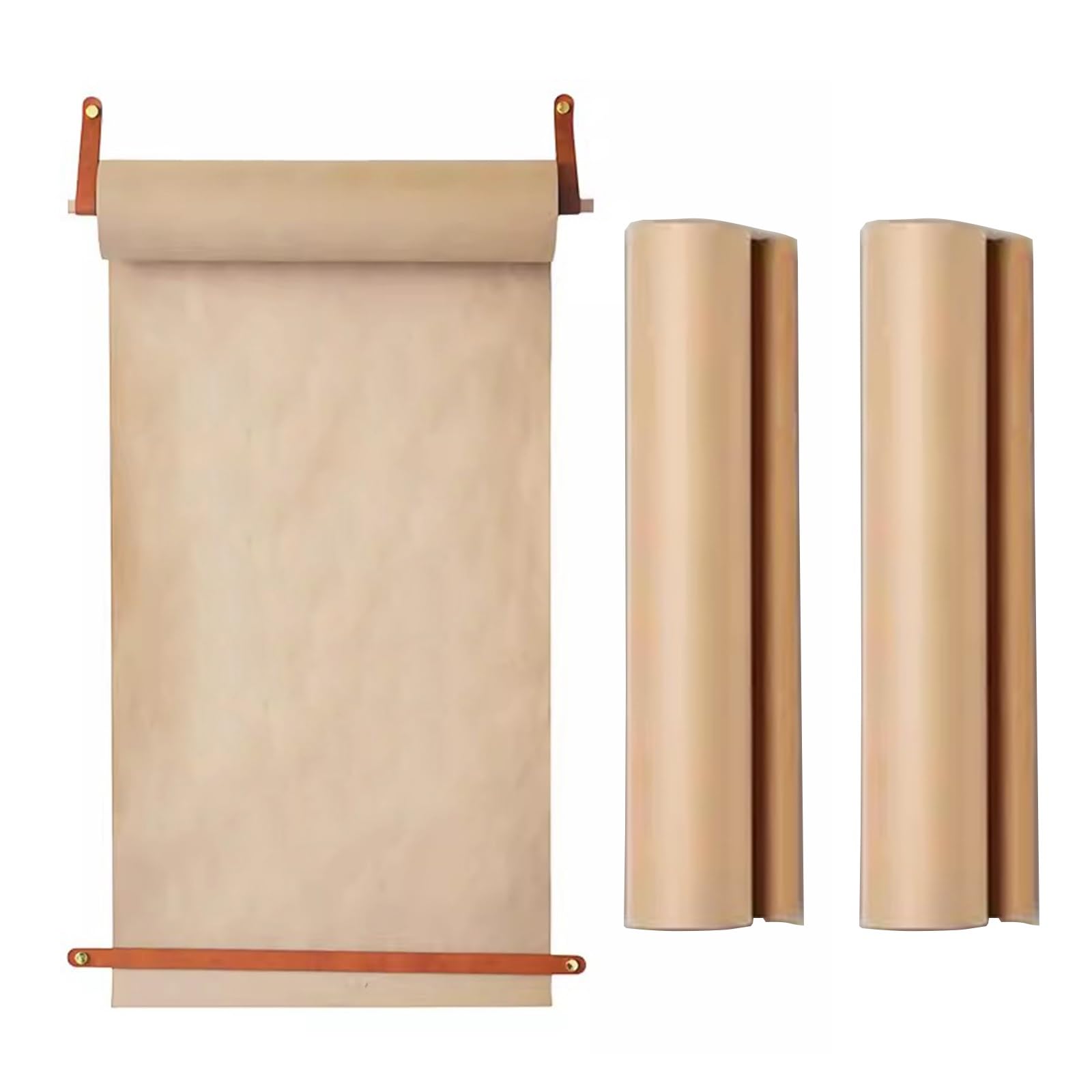 Distributeur de papier kraft mural avec 2 rouleaux inclus pour listes et dessins