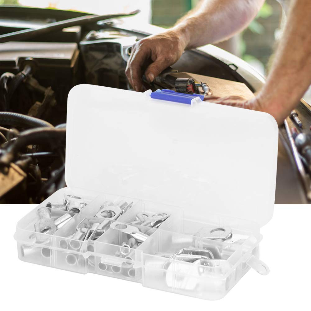 Fyearfly Lot de 60 cosses de tube en cuivre de haute qualité, connecteurs à sertir pour câble de soudure, 8-10 AWG, applications électriques marines et automobiles