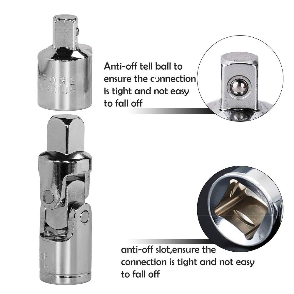 Akkuschrauber Adapter Set – 7-teilig Mit Stecknuss Adaptern & Reduzierstücken Für 1/4", 3/8", 1/2"