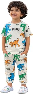 Rukku Fashion Unisex Kids Digital Print T-Shirt and Joggers Set, Premium Cotton Blend, 2-12 Years Price In India