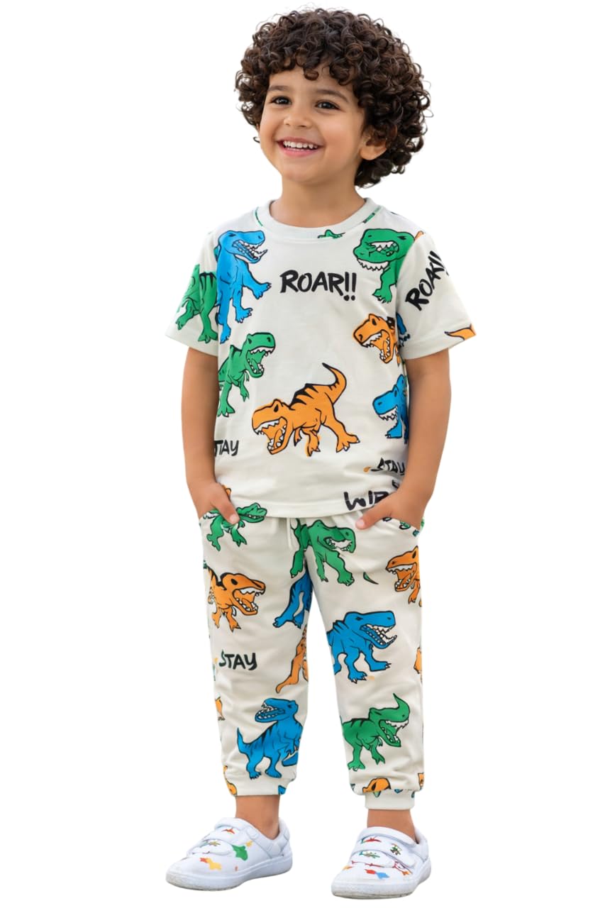 Rukku Fashion Unisex Kids Digital Print T-Shirt and Joggers Set, Premium Cotton Blend, 2-12 Years - Review, Price and Buying Guide