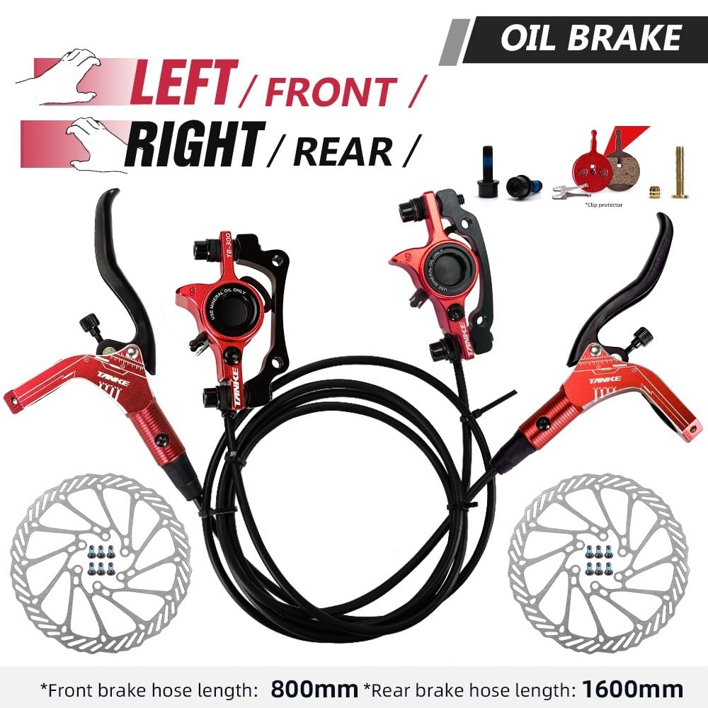 Kit de Freno de Disco hidráulico for Bicicleta de montaña con rotores de 160 mm y Manillar de 22,2 mm