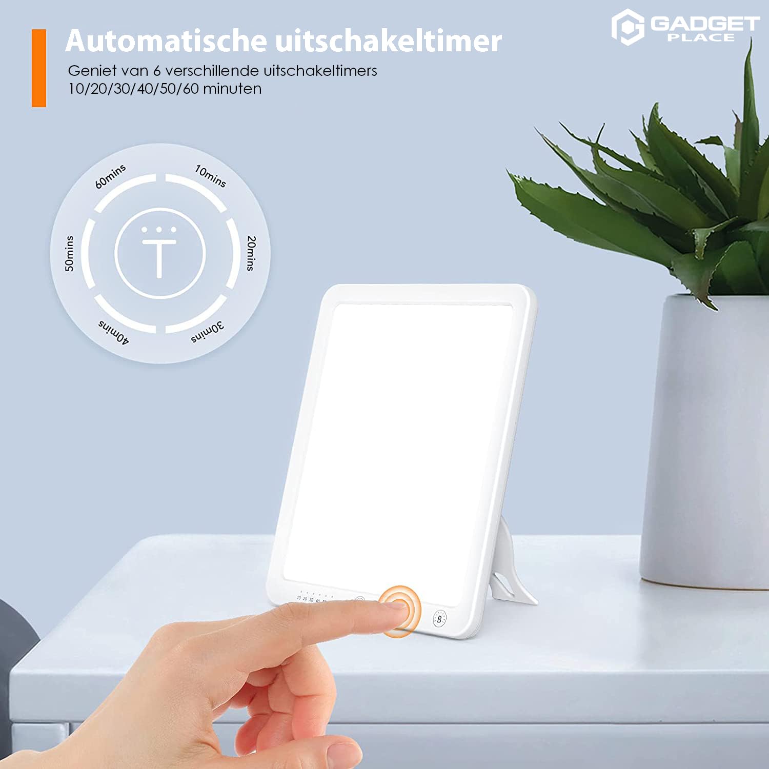 Lampe lumière du Jour avec Fonction minuterie et Gradation - 10 000 lux - Lampe de luminothérapie - Lampe Sad - Luminothérapie - Lampe Solaire - Lampe de Loisir