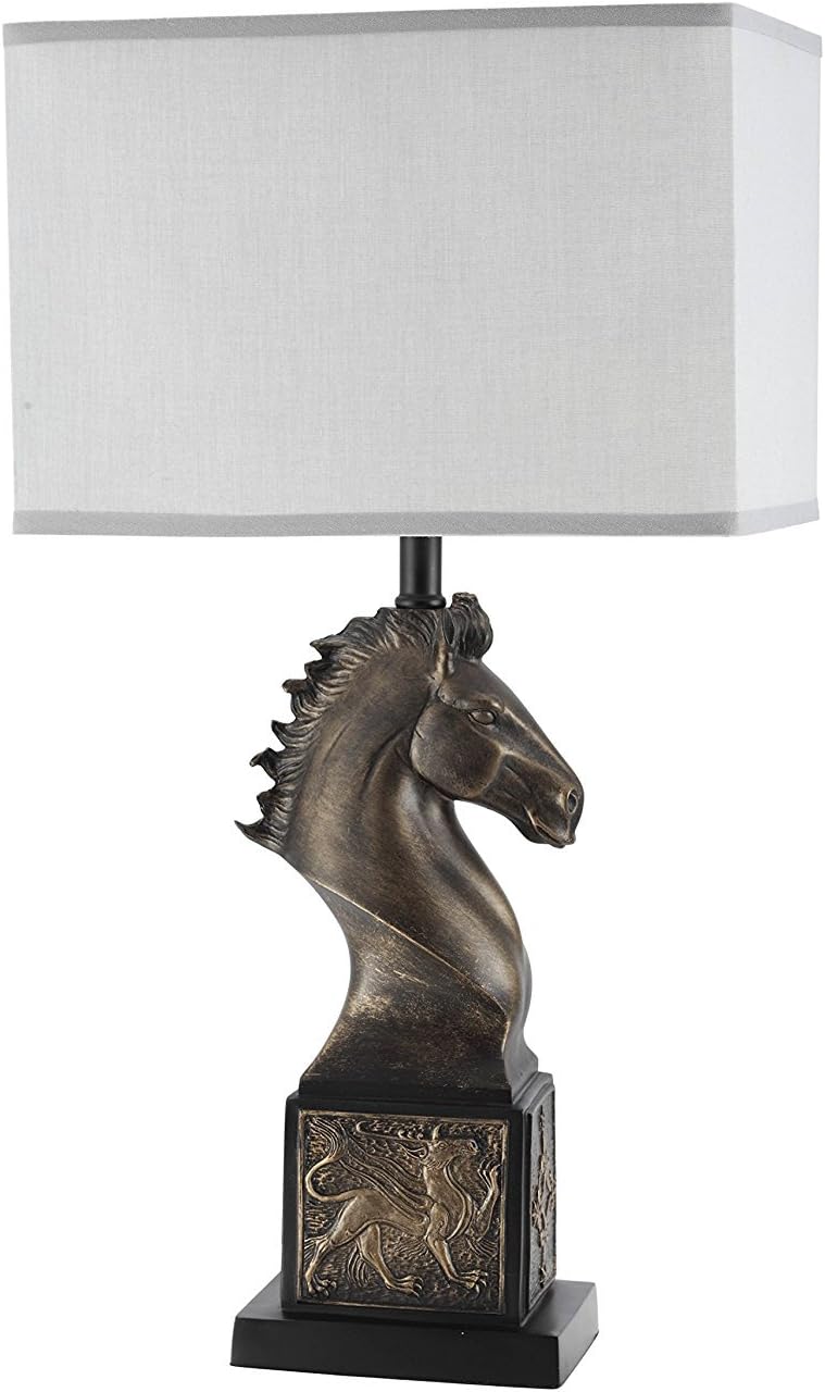 Amazing 🔥 Major-Q Majestic Stallion Horse 27H Table Lamp with Charging Outlet 8307a
