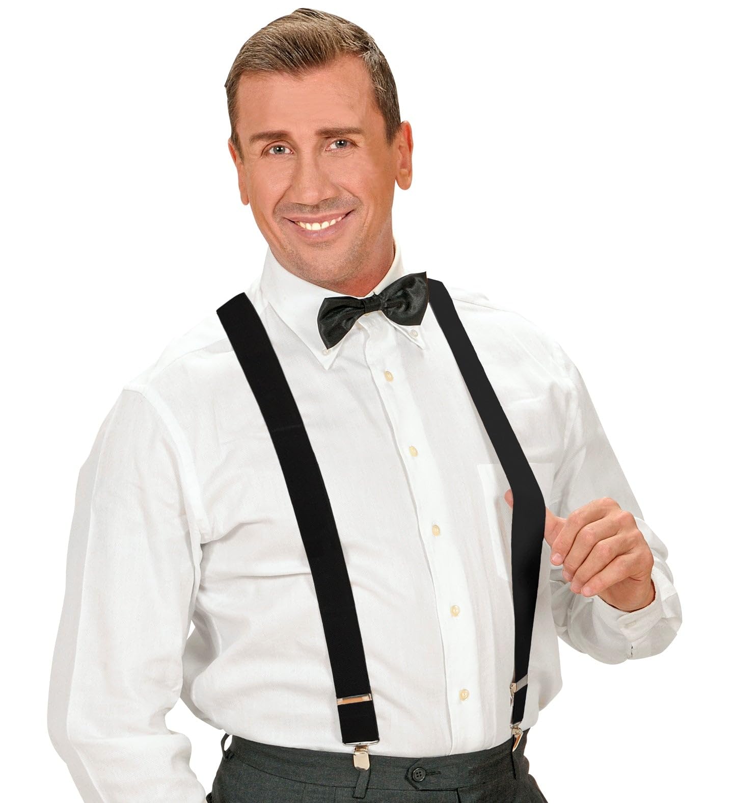 Wicked Costumes Adult Unisex Adjustable Black Braces Fancy Dress Accessory