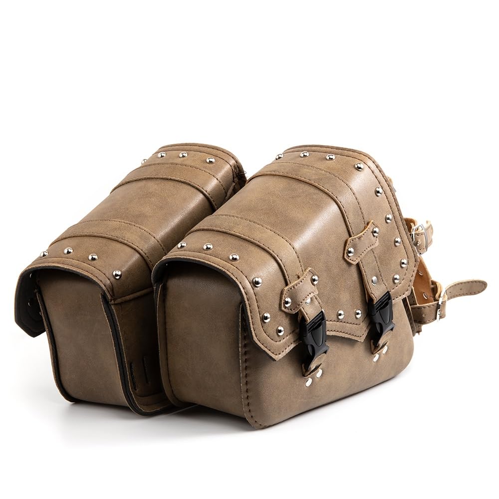 LARUISEE Sacoches De Moto En Cuir - Sacs Latéraux Universels Imperméables Pour Bagages Et Outils