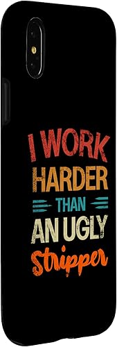 Miniatura 9 de Funda vintage divertida para iPhone 12 mini I Work Harder than an Ugly Stripper Sarcastic