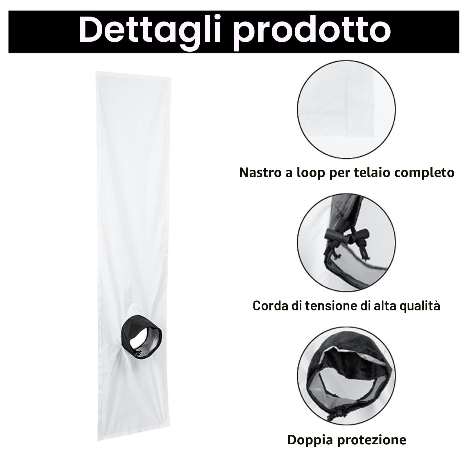 RANRAO Guarnizione universale della finestra del condizionatore d'aria, kit di tenuta della finestra regolabile portatile, guarnizione dell'otturatore per condizionatore d'aria portatile