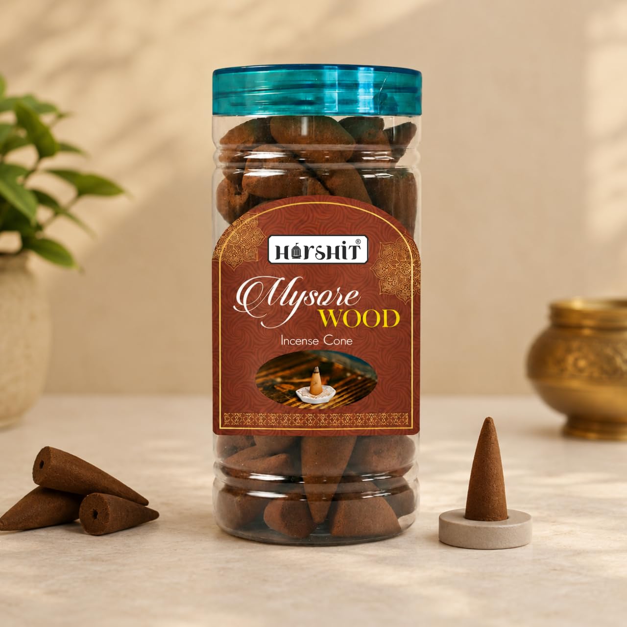 Mysore Wood Incense Cones | Long Lasting Premium Dhoop Cones for Pooja, Meditation & Home Fragrance | Natural Mysore Sandalwood Aroma | Slow Burning Incense Cones-image-49
