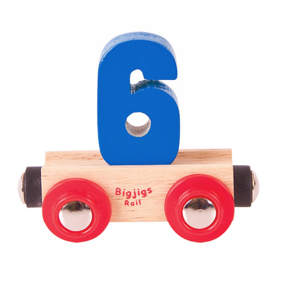 Bigjigs Rail Rail Name Number 6 (Dark Blue)