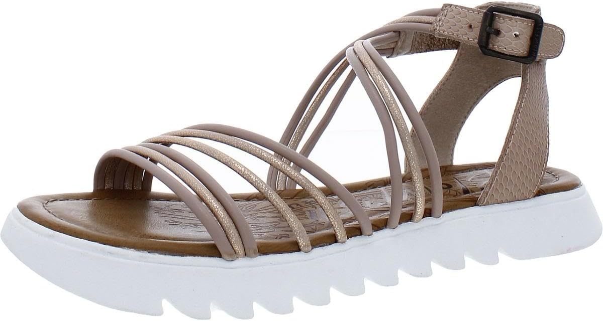 Blowfish Malibu Women's Triten Sport Sandal, SeaMushroom Mandala/Amazon/Rosegold, 10