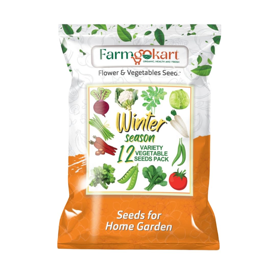 Farmgokart | Winter Season Vegetables Seeds Combo Pack of 12 Varieties (Appx 4000 Seeds) | Home & Terrace Gardening Seeds Pack -W VEG-02 (B0BDM4GTS5) Amazon Price History, Amazon Price Tracker