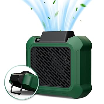 Portable Waist Clip Fan???ICEBIRDS New Personal Belt & Neck Fan, 6000mAh Rechargeable Battery Powered with 22H Working Time, Strong Airflow Mini Desk Fan, 3 Speed, Hand Free for Working, Hiking, Fishing