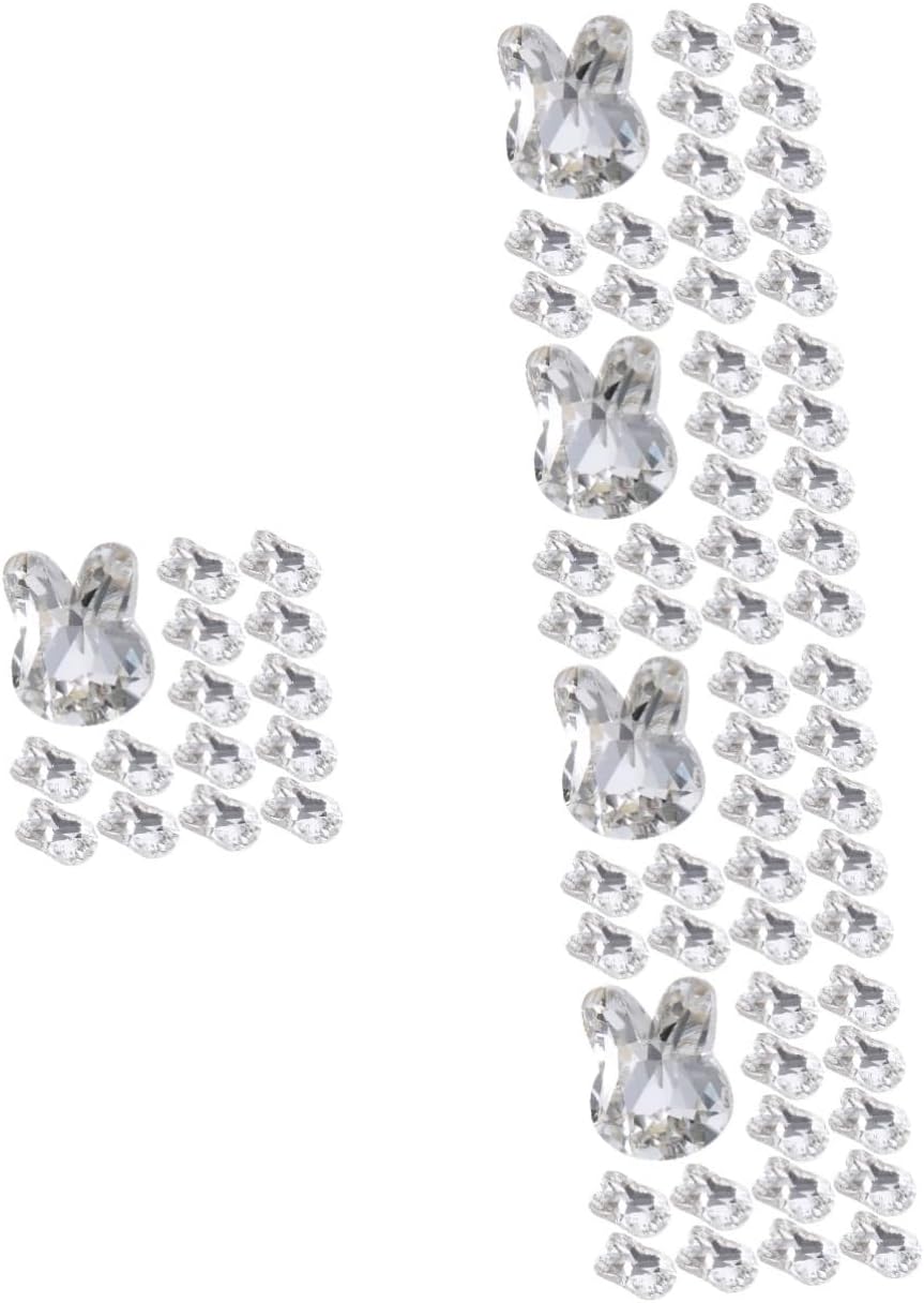 100pcs Cute Nail Charms Sparkling Rhinestone Manicure Decorations for Women Adorable Nail Art Ornaments for Salon