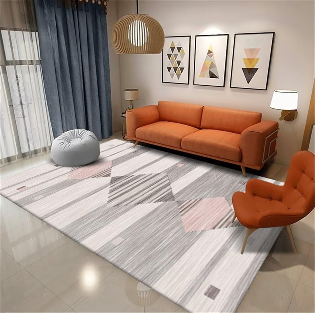 Tapis bureau XXL gris moderne 200x200 grand tapis salle à manger lavable