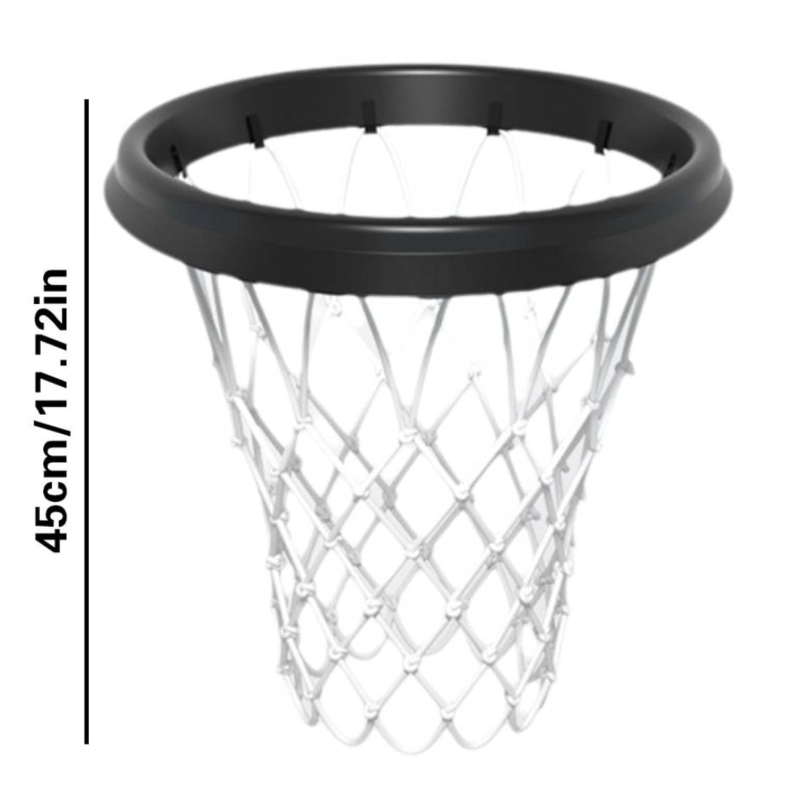Red de canasta de baloncesto portátil de repuesto, redes de aro de netball para todo tipo de clima, cilindro de aro de portería de baloncesto, red de baloncesto universal antilátigo, se adapta a