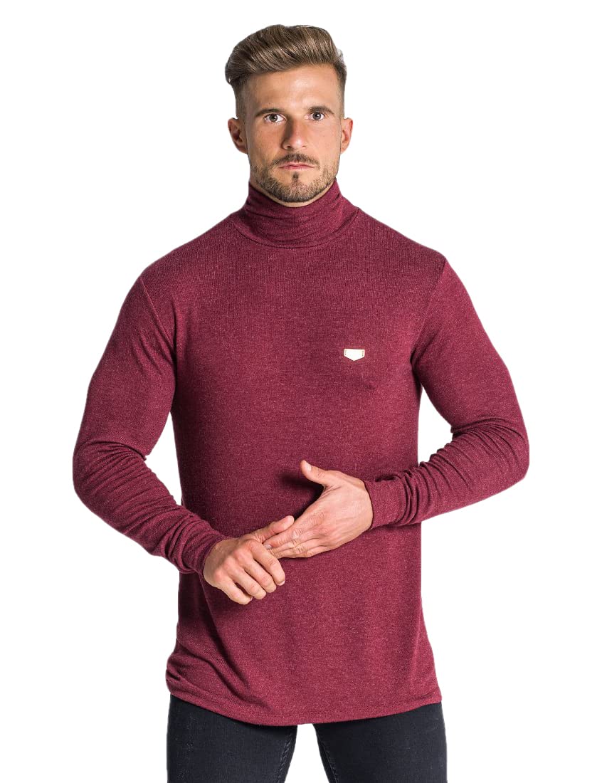 Gianni KavanaghMen's Burgundy Gk Core Turtleneck Sweater