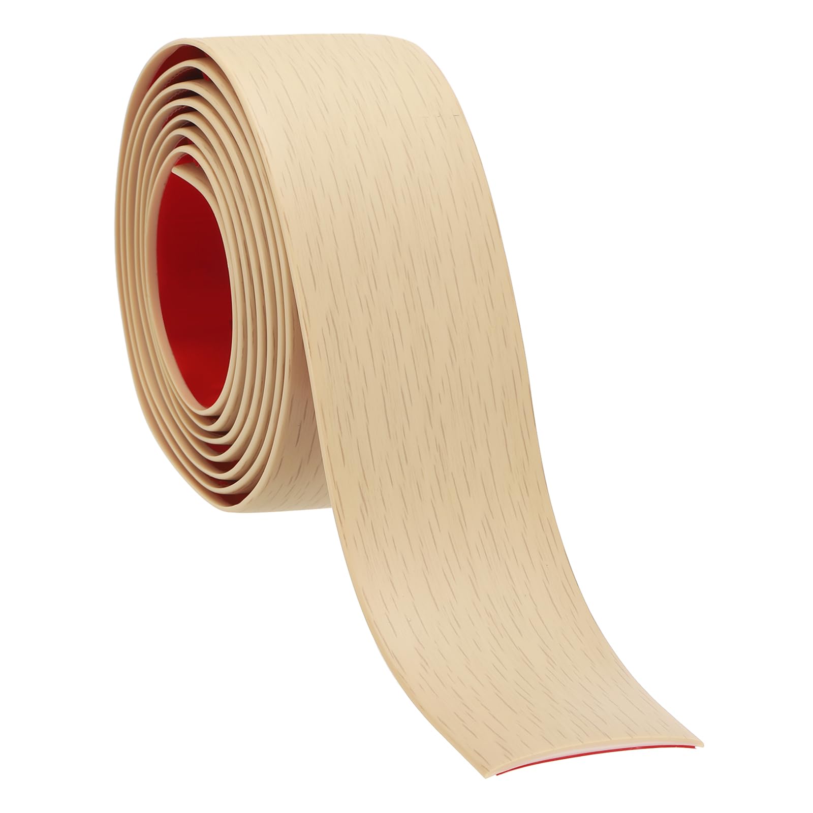 PATIKIL 2m x 5cm Tira de Umbral, PVC Autoadhesiva Tira de Transición de Suelo Divisor Plano de Suelo Vinilo Suave Laminado para Suelo Puerta Borde Espacio Laminado, Madera de Arce