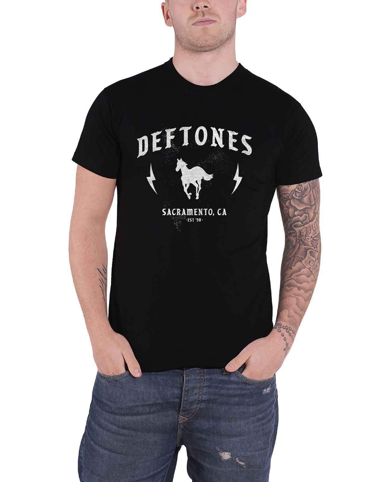 UnbekanntMen's Deftones Electric Pony Slim Fit T-Shirt Black