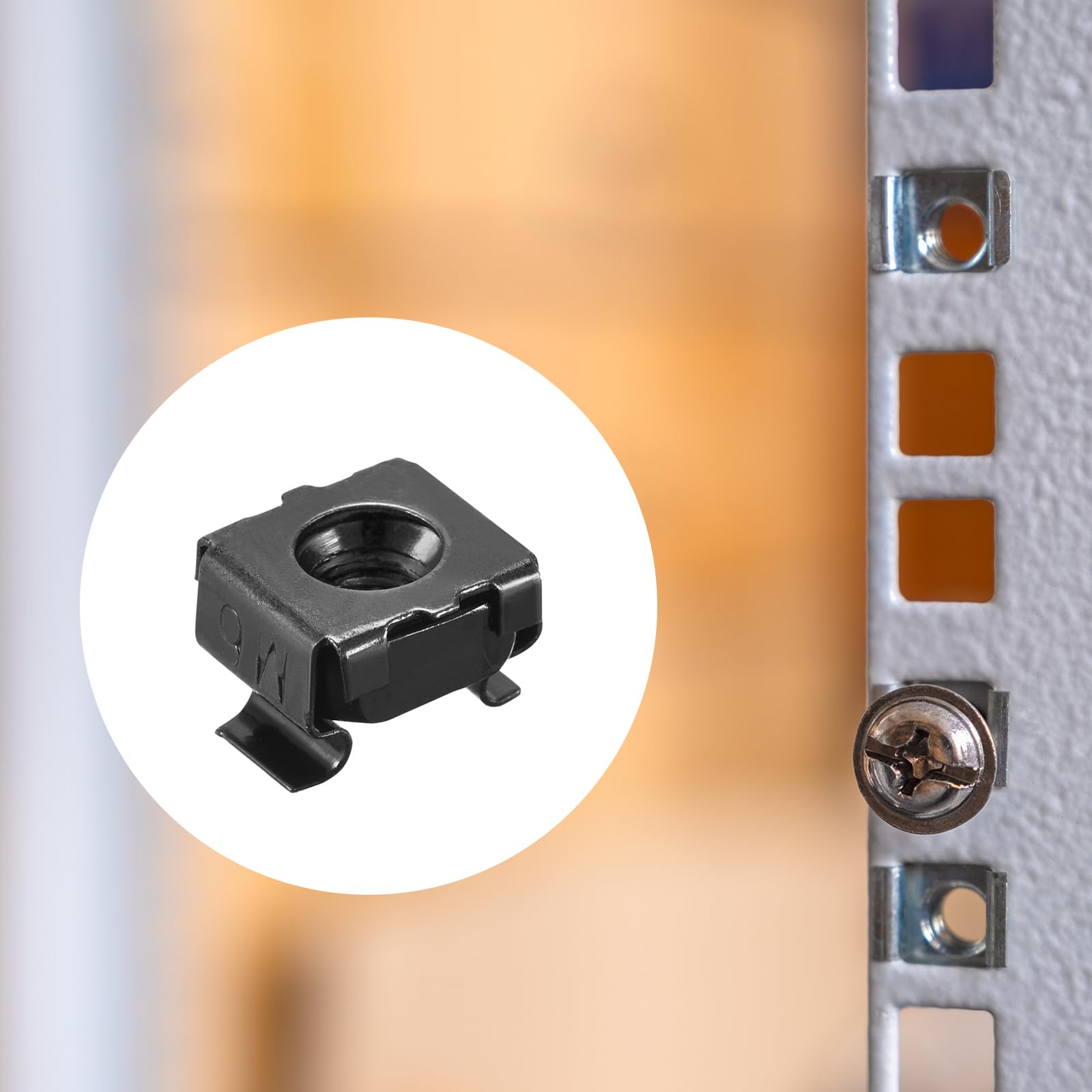 QUARKZMAN Dadi a Gabbia a Inserimento Rapido, Dado in Acciaio Carbonio M6 x 1mm per Armadio Scaffale Server 5pz
