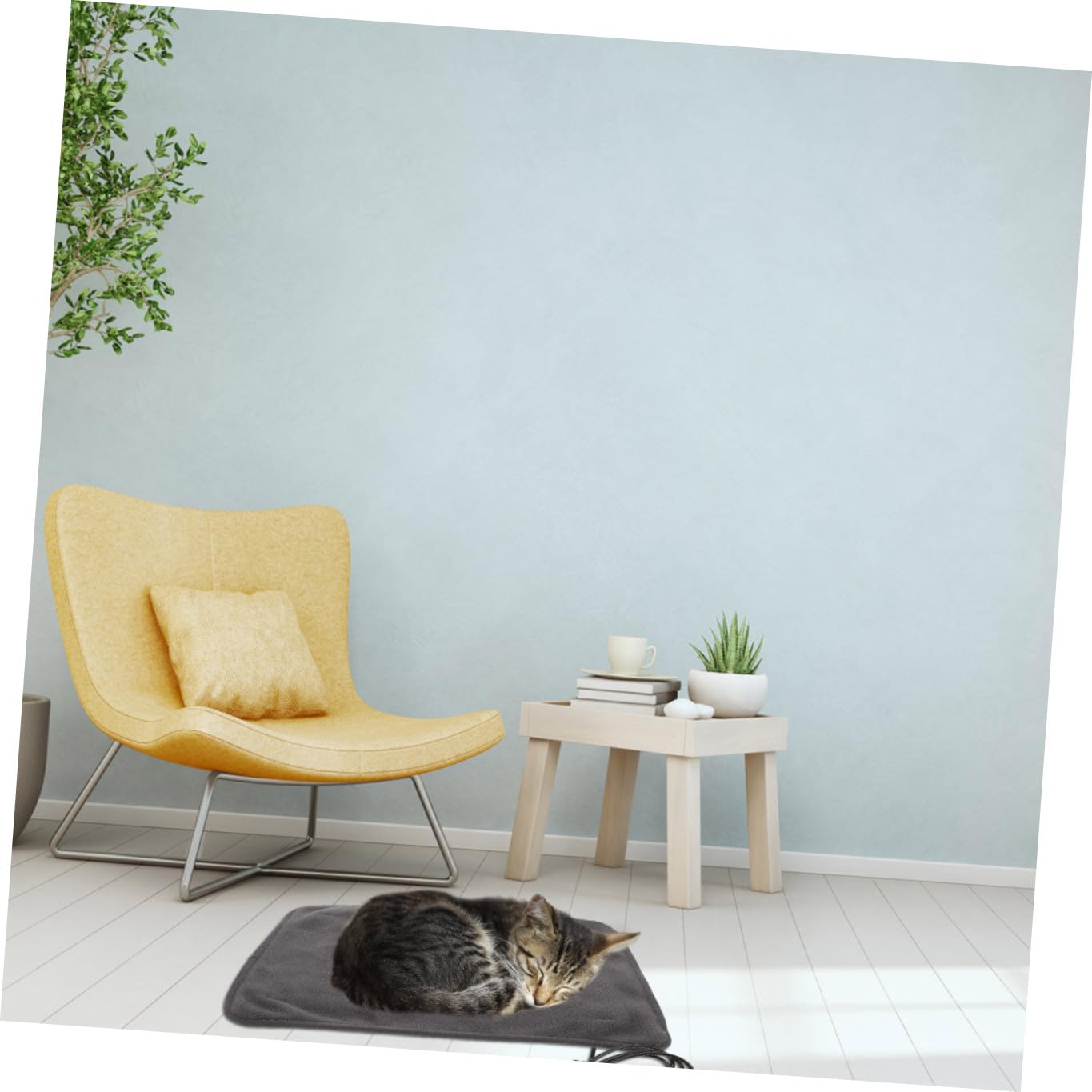 ORFOFE Coussin Chauffant pour Chat USB Réglable en Polyester pour Animaux