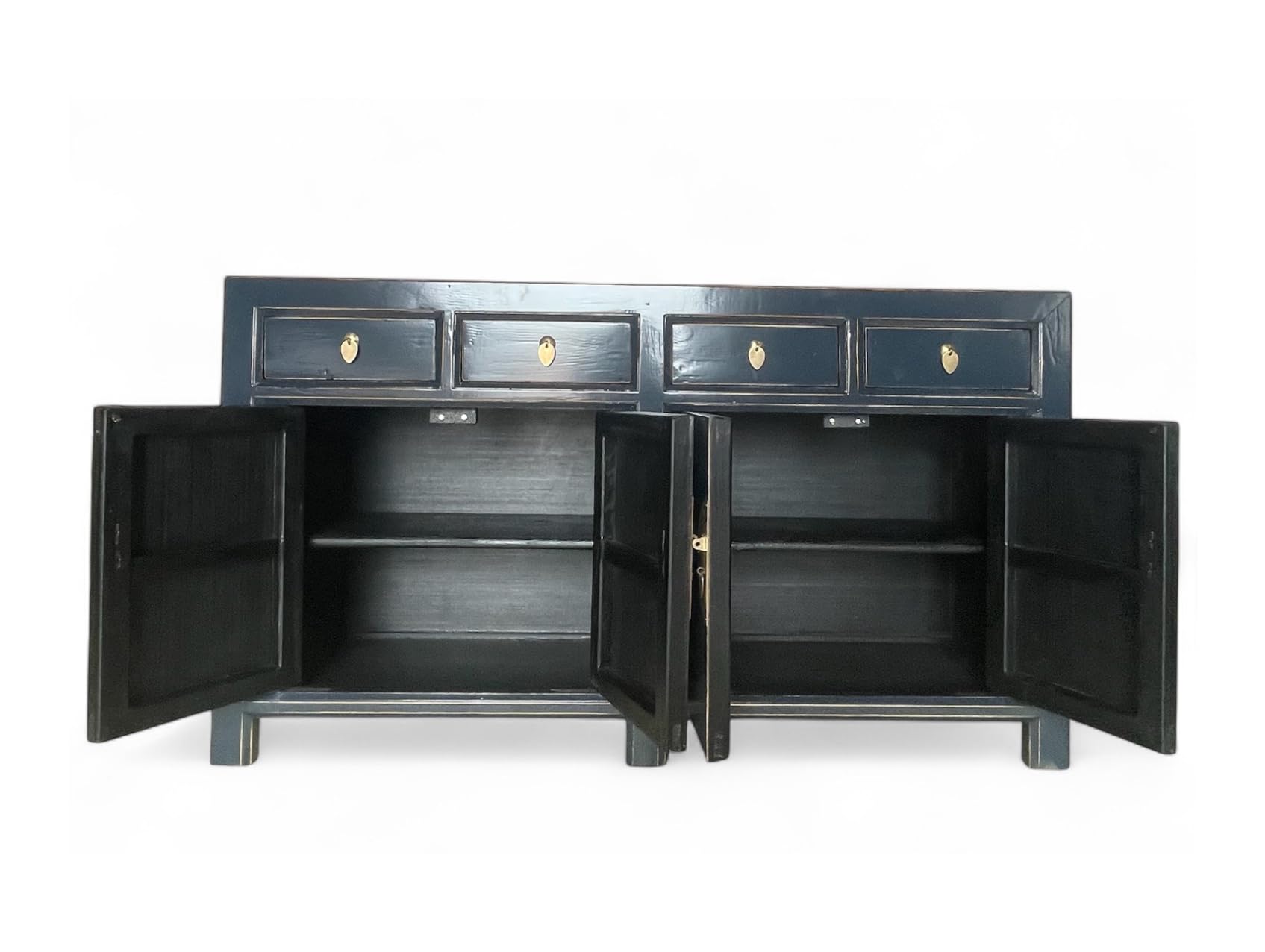 Chińskie meble azjatyckie komoda kredens szafka bufet szafka weselna vintage styl kolonialny styl Shabby Chic (Midnight-Blue)