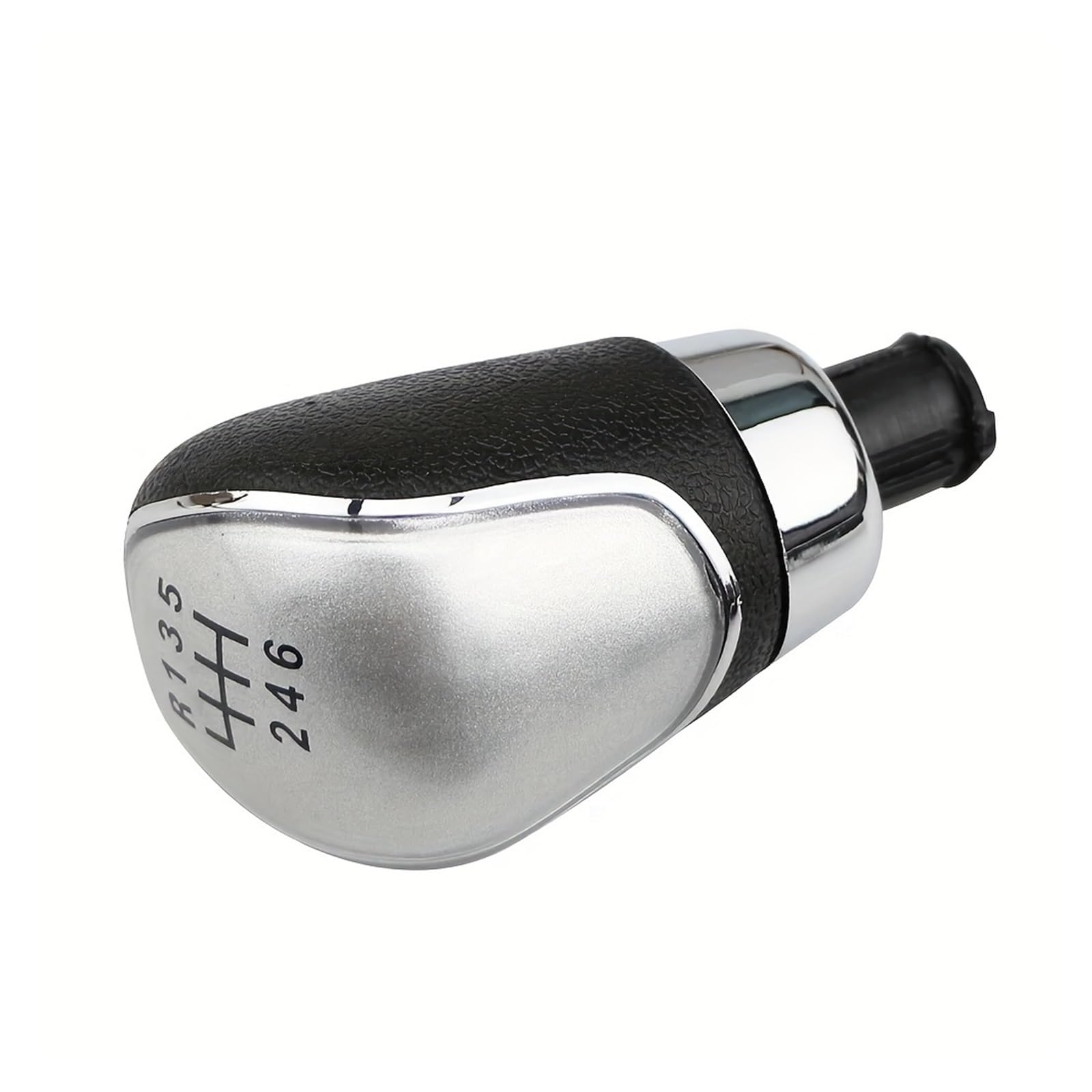 KOEHXJ Shift Gear Knob Cover for Fiesta for MK7 2008-2013 Manual Transmission Lever 5/6 Speed Car Gear Shift Knob Handball(6 Speed Silver)