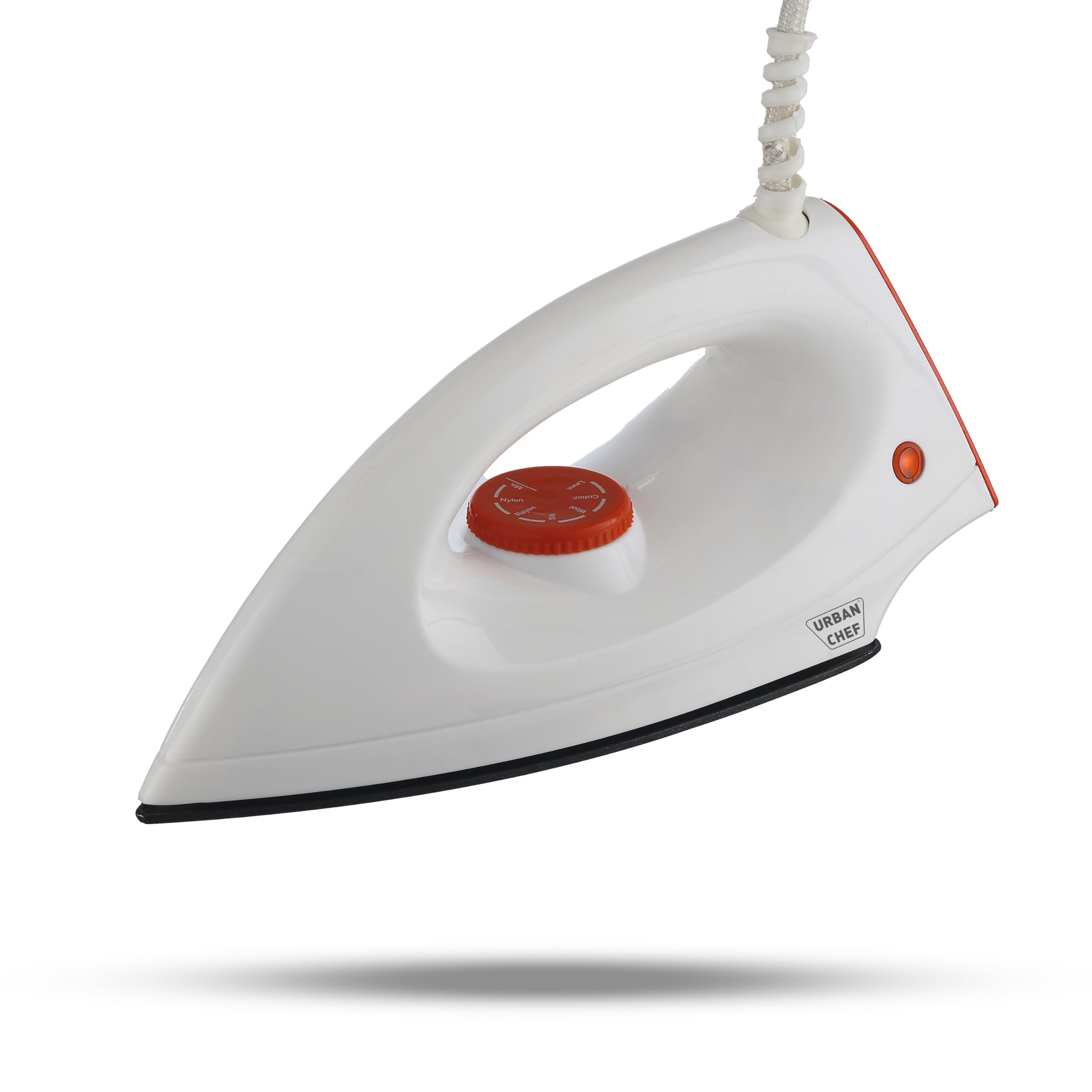 Urban Chef Iron Press | 1 Year Warranty | 1000 Watt, Iron Box, Press Iron, Electric Iron, Dry Iron, Iron for Clothes, Press for Clothes, Light Weight, Non-Stick Coated Heavy Sole Plate (Red & White)