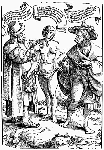 Chastity Belt C1540 Na Woman Steals Gold From One Man To Pay Another For The Key To Her Chastity Belt German Woodcut C1540 Poster Print by (18 x 24)