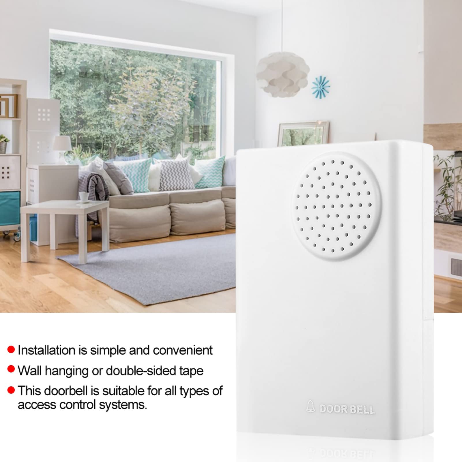 KENANLAN Doorbell, Wired Doorbell Chime for Office Home Security Access Control System 12V - Image 2