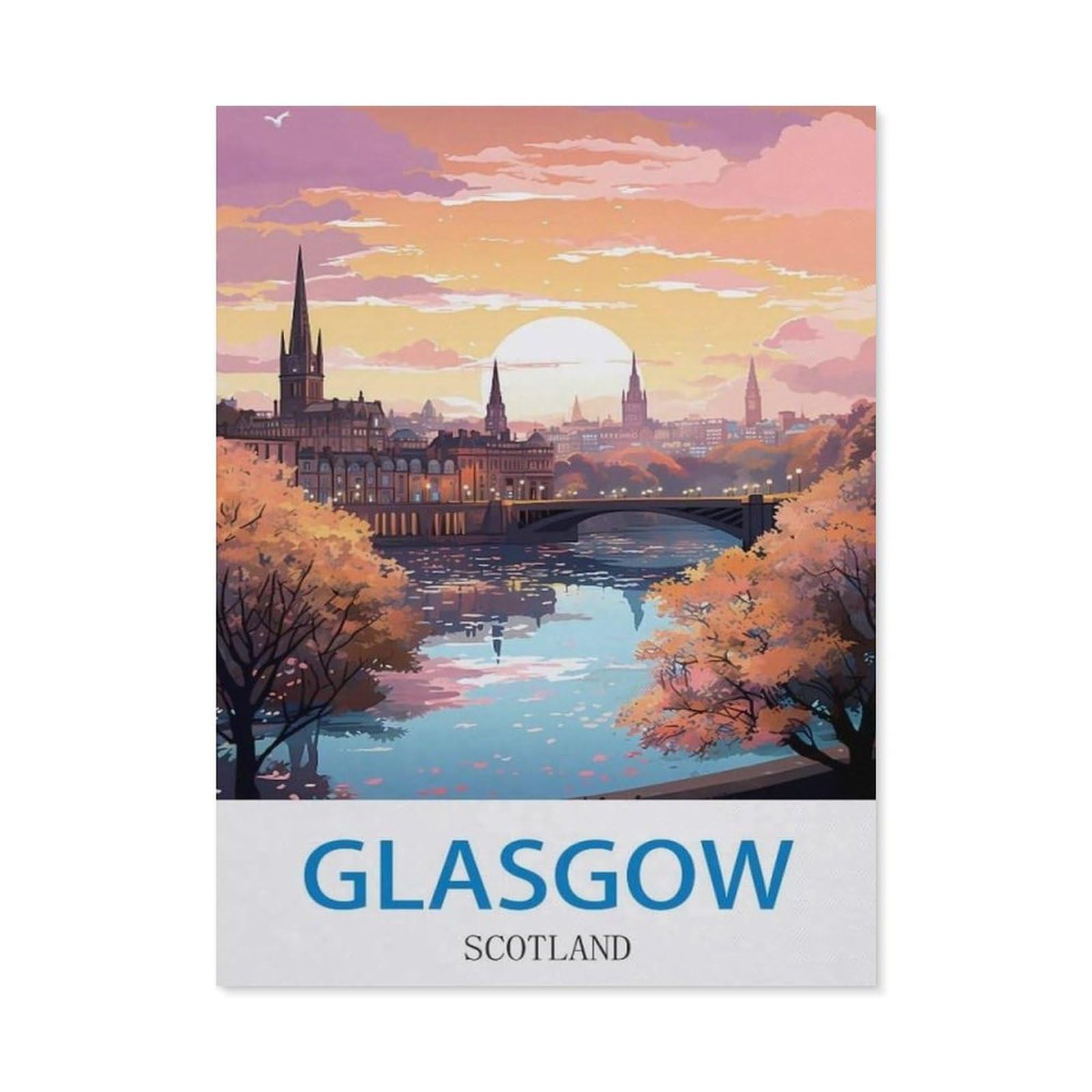 BEAYODKP DIY 5D Diamond Painting，Glasgow Scotland（40 x 50 cm）
