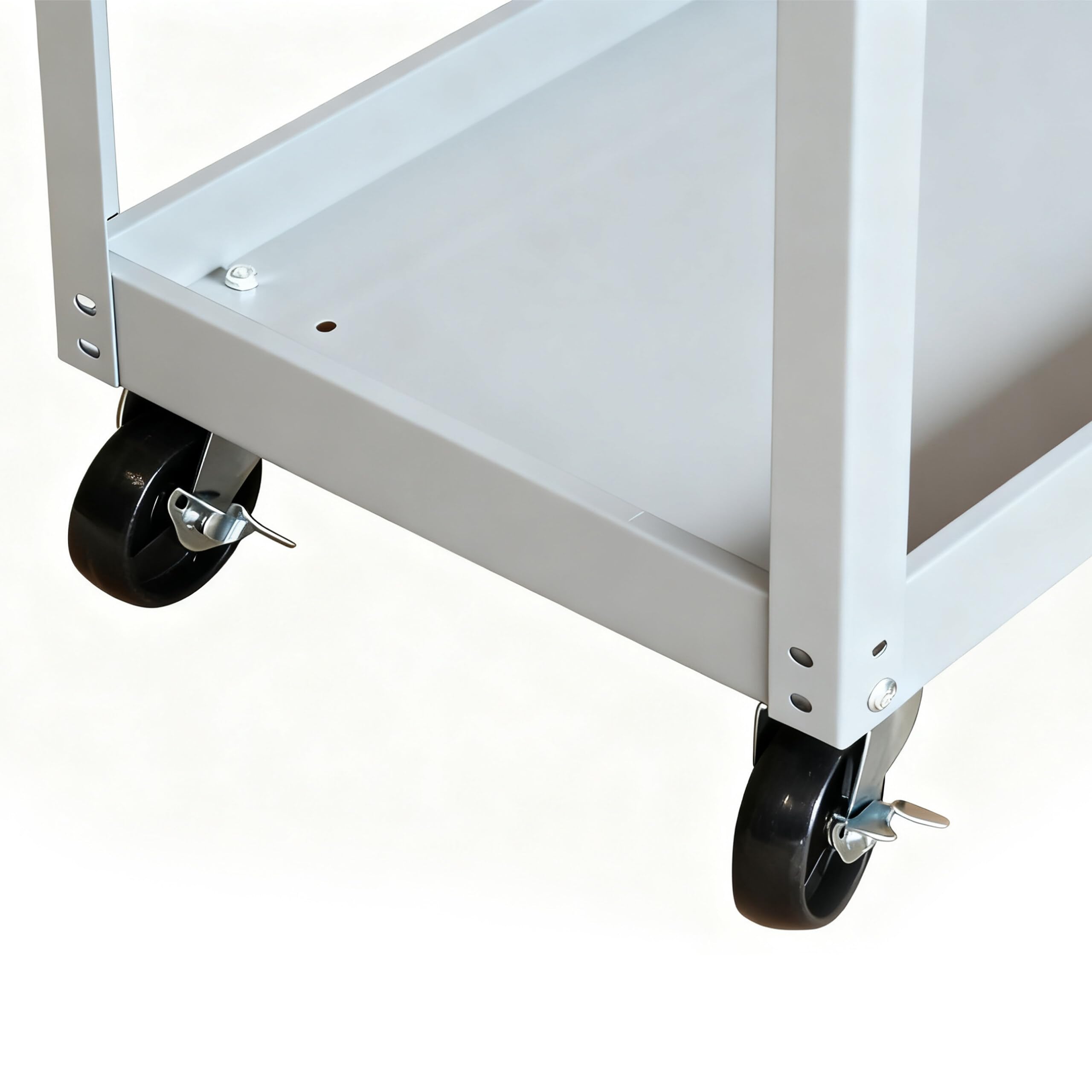 Relaxdays Carro de Taller móvil con Herramientas, 3 Niveles, hasta 100 kg, Gris, 78x76x35 cm