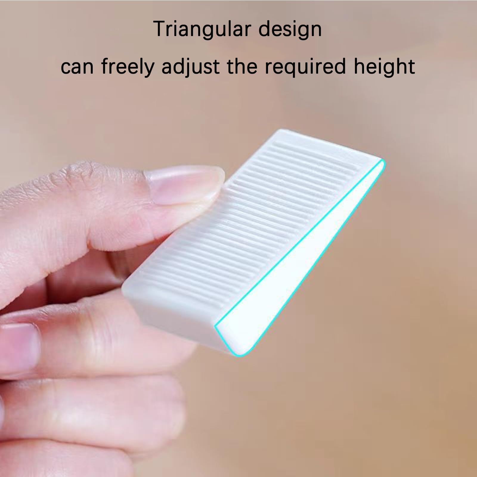 16 Pcs Furniture Leveling Wedge Non-Slip Furniture Pads Wedges White Leveling Shims for Stability and Noise Reduction 2Height Options(5mm 10mm) - Image 3