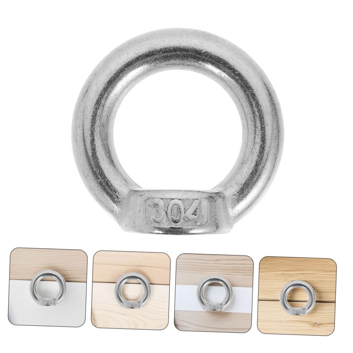 M8 Stainless Steel Eye Nuts 8pcs Ring Shaped Threaded Fasteners