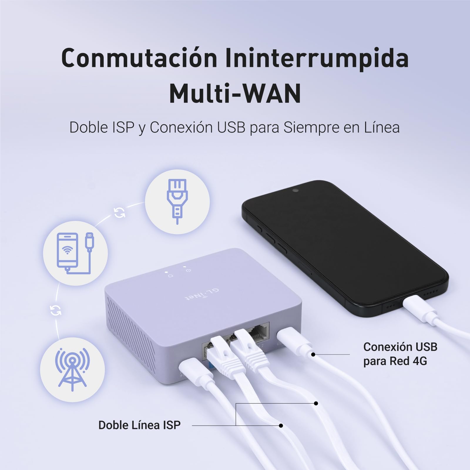GL.iNet MT5000 (Brume 3) High-Speed Wired VPN Security Gateway for Home Office and Remote Work – Up to 1100 Mbps, 3× 2.5G Multi-WAN, dpi Security, VPN Obfuscation, OpenWrt, NO Wi-Fi
