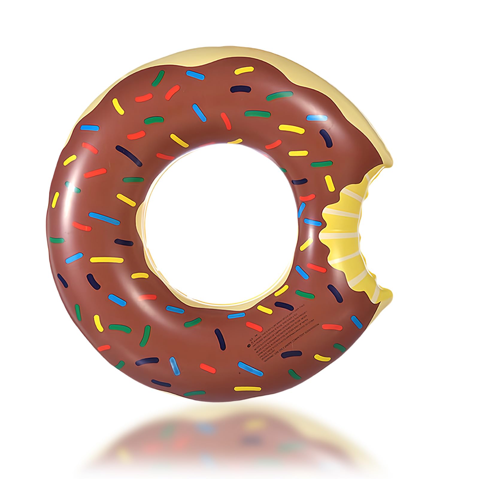 120cm Pool Inflatables Donut Swimming Ring Rubber Rings for Adults,Super Large Brown Doughnut Pool Ring Toy Inflatable Pool Floats Swim Tubes Rings for Women Men Adult Summer Party Beach Water Sport