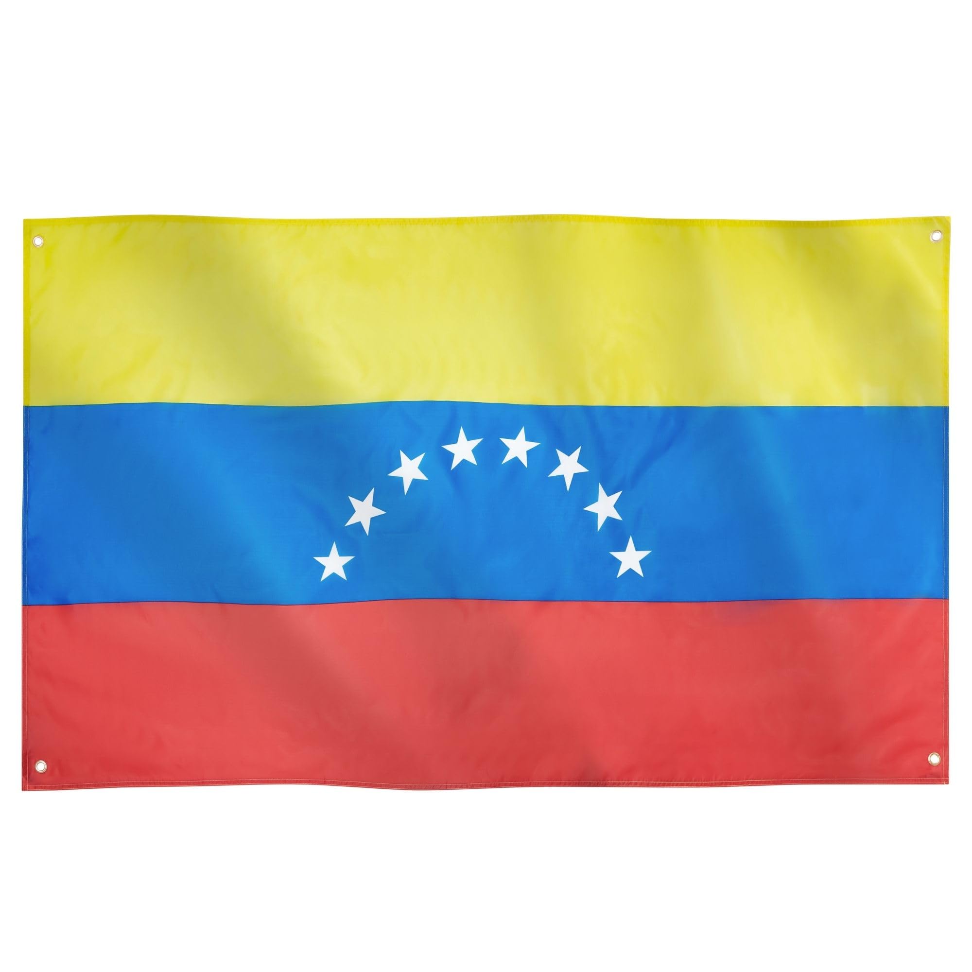 Runesol Venezuela Flag, 91x152cm, 3ft x 5ft, 4 Grommets, Eyelet In Every Corner, Bolvarian Republic, Venezuelan Flag, Premium Flags, Inside, Outside, Vivid Colours