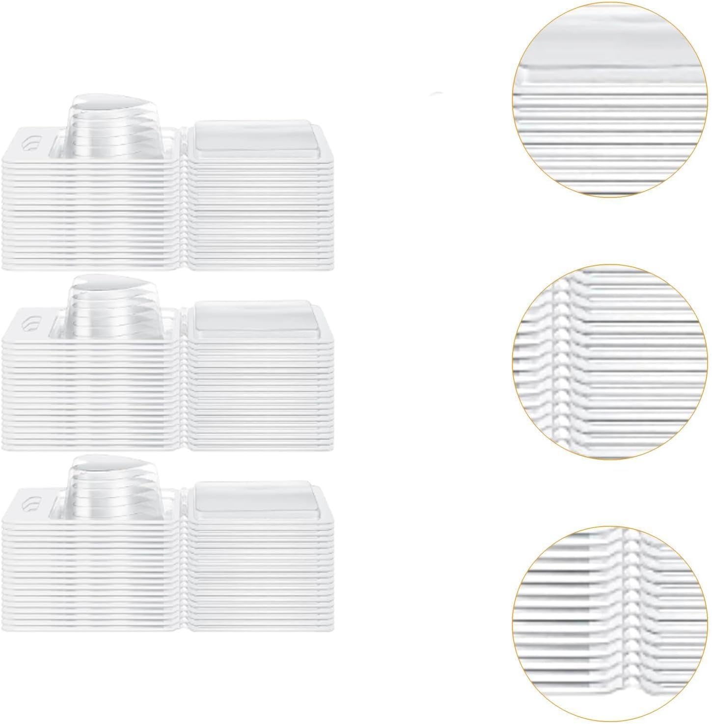 100x Wax Melt Moulds Clamshells, Wax Melt Containers Clear Jewelry Making Wickless Candles Making Crafting Shapes Moulds, Heart(Heart)