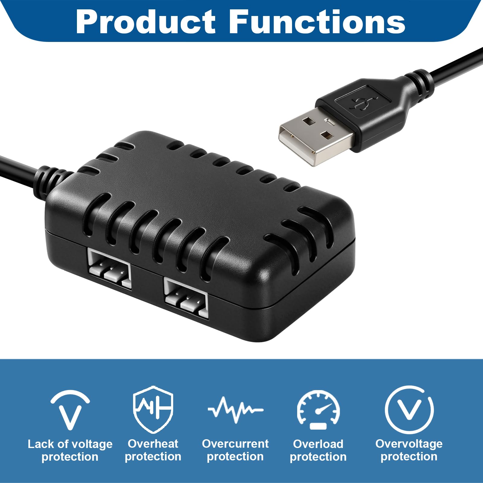 Cable Cargador 2S 7.4V 1A USB 1 a 2 para SCX24 RC, Cargador LiPo con Conector XH-3PIN, Cable Balanceador Carga Rápida y Segura para Barco Axial SCX10 Coche RC Drone Quadcopter — view 5