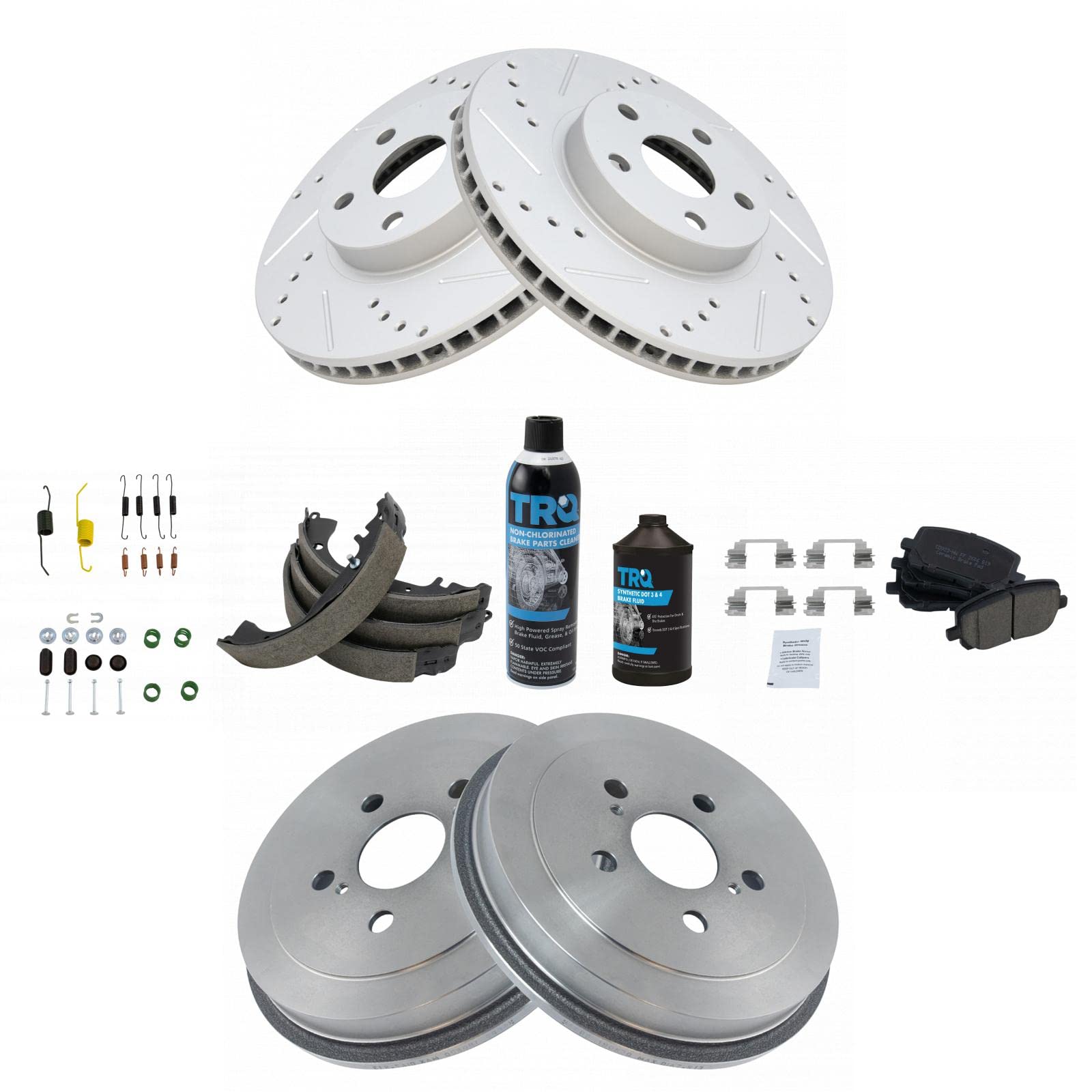 Complete Rear Brake Drum & Shoe Kit For Toyota Corolla & Prizm (Non-ABS) - Includes Bleeding Kit 7 thumbnail image