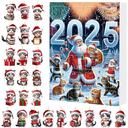 YOUYIKE Weihnachtsbaum Katzen Anhänger 24 Stück Und Adventskalender...