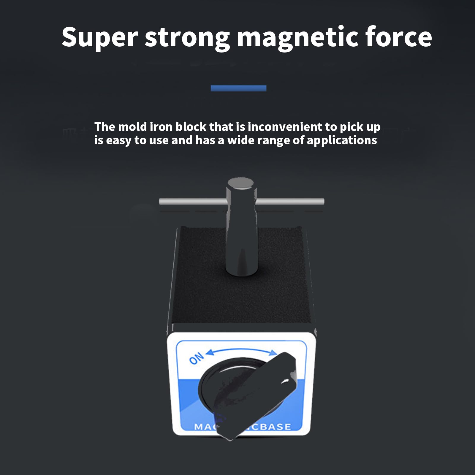 Base magnetica stabile Potenza Base magnetica Strumento calibrazione per officina Installazione semplice per indica lo strumento misurazione della precisione del supporto