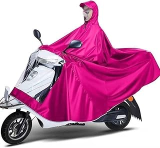 Chubasquero for Bicicleta, Poncho Impermeable, Poncho Unisex for Bicicleta/Motocicleta/Scooter Chaqueta de Ciclismo Capa Impermeable (Color : Red, Size : Single 5XL) ( Color : Pink , Size : Single 5XL