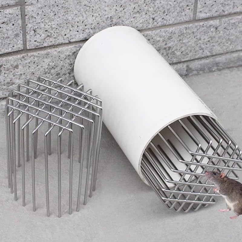Image of Anti-Rat Drain Cover Mesh - Rust-Resistant Stainless Steel Wire Drain Strainer | Universal Pipe Guard for Bathroom, Kitchen & Outdoor | Prevents Clogs, Insects & Rodent Entry | Universal Fit (70-80 mm / 2.5-3.5 inch)