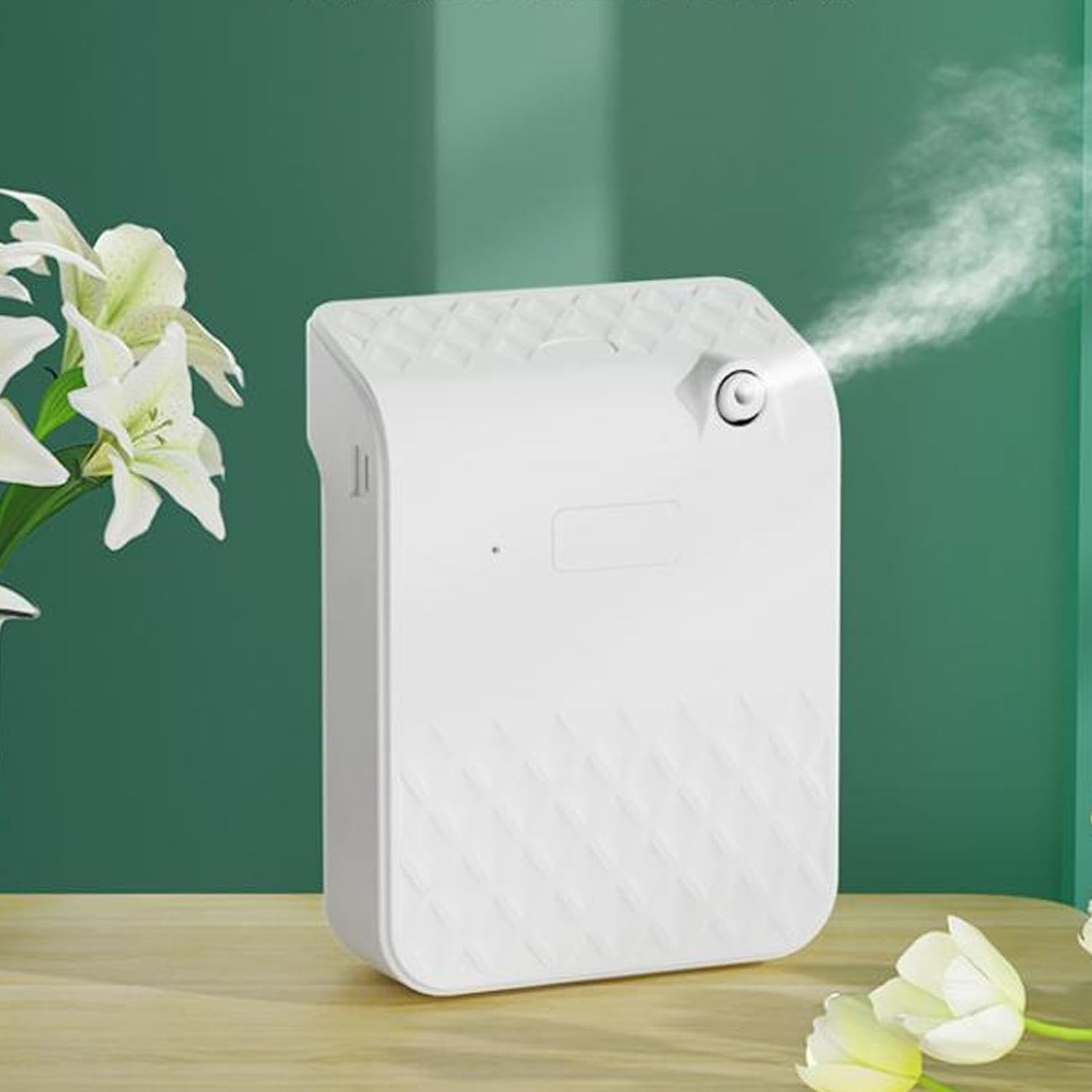 Smart Automatic Fragrance Machine Scent Air Machine, Wall Hanging and Desktop Mount Aromatherapy Diffuser for Home Hotel SPA Sauna Office Large Rooms(Color:White) (White)