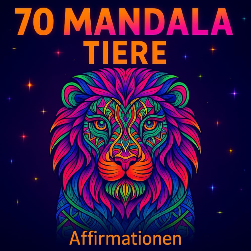 70 Mandala Tiere: Das perfekte Geschenk für Mädchen und Frauen zum kreativ werden: 70 Motive & Affirmationen
