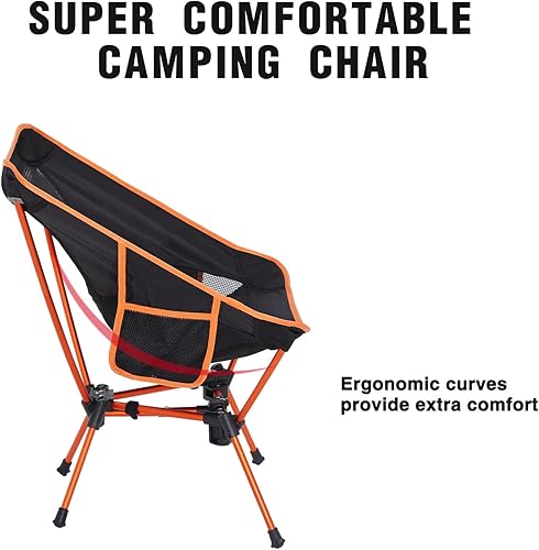 Miniatura 24 de MOON LENCE Silla de camping portátil para mochilero, silla plegable ultraligera de 4ª generación, sillas plegables compactas y ligeras